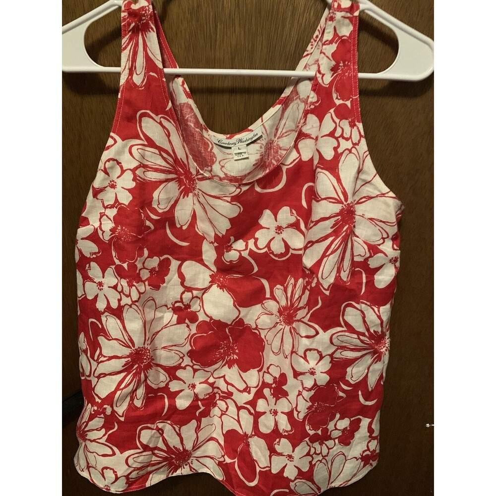 Courtney Washington Size Large Linen Tank top Made in the USA